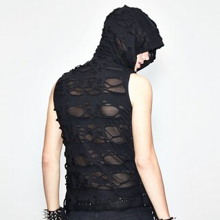 Devil Fashion - Ripped hooded top L/XL