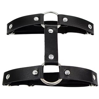 Bein-Harness - Straps und Ringe schwarz/schwarz