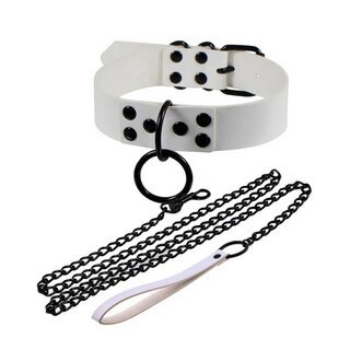 Halsband mit Leine wei�