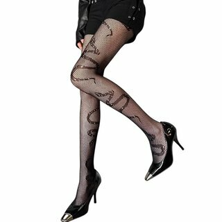 Netzstrumpfhose mit Muster Sugar skull