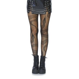 Netzstrumpfhose mit Muster Sugar skull