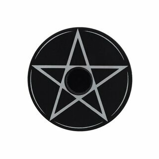 Kleiner Kerzenhalter mit Kerzen Pentagramm