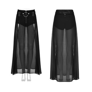 Punk Rave - Shadow shorts with long skirt XS