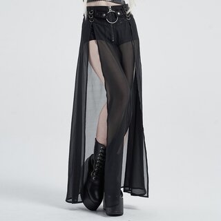 Punk Rave - Shadow shorts with long skirt L