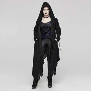 Punk Rave - Hooded layered long coat 4XL