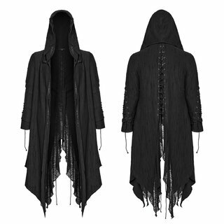 Punk Rave - Hooded layered long coat 4XL
