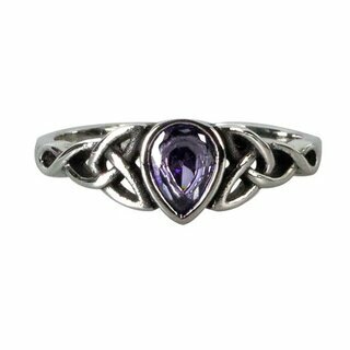 etNox - Edelstahlring mit Zirkonia - Celtic Drop 53