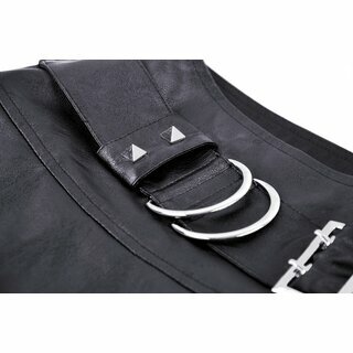 Dark in Love - PU Belt Mini Skirt XL