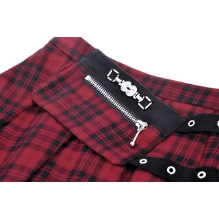 Dark in Love - Red plaid skirt 2XL