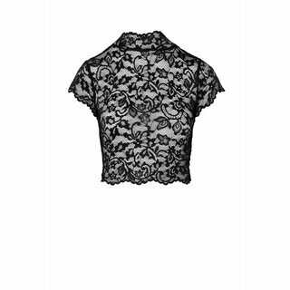 Noir Handmade - Essence lace top with high collar XL