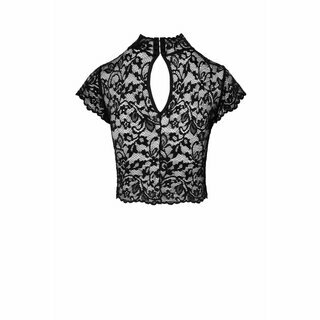 Noir Handmade - Essence lace top with high collar XL