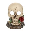 Teelichthalter - Skull Rose