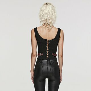 Punk Rave - Poisen Ivy Red Corset Top XL-2XL