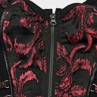 Punk Rave - Poisen Ivy Red Corset Top XL-2XL