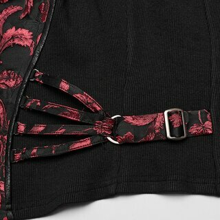 Punk Rave - Poisen Ivy Red Corset Top XL-2XL
