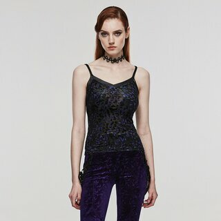 Punk Rave - Purple Cheeta Camisole Top 2XL-3XL