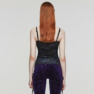 Punk Rave - Purple Cheeta Camisole Top 2XL-3XL