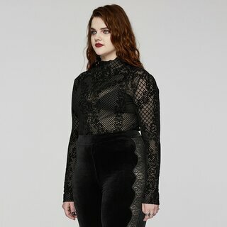 Punk Rave - Gothic Mesh Top XL-2XL