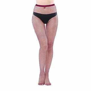 Netzstrumpfhose - Netzgre  2  rot