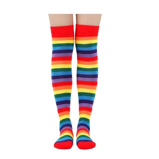 Overknees - Rainbow lila