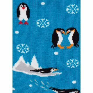 Socken - Strmpfe -  Pinguine - blau 36-40