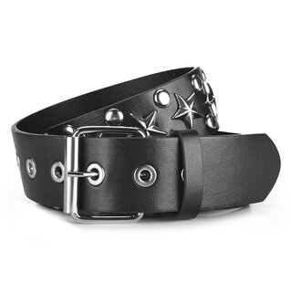 G�rtel mit Sternen und Nieten - 110 cm