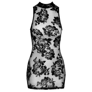 Noir Handmade - Transparentes Kleid mit Samtflock