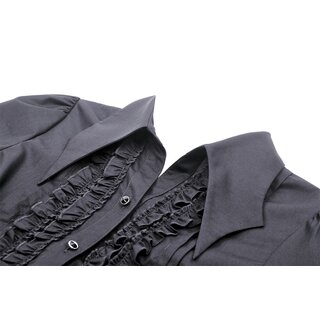 Dark in Love -  Black Ruffle Blouse 2XL