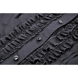 Dark in Love -  Black Ruffle Blouse 2XL