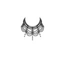 Dark in Love -  Black Princess Beads Necklace