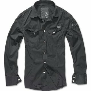 Brandit - Slim fit Shirt - schwarz 3XL