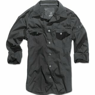Brandit - Slim fit Shirt - schwarz 3XL