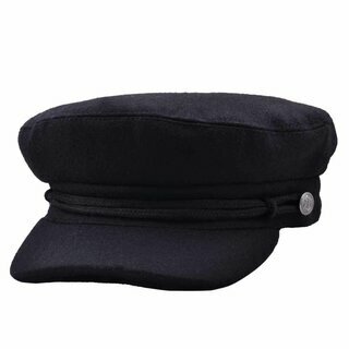 G & H - Great Horse - Felt Breton Fisherman Fiddler Cap - Wolle - schwarz 57 cm