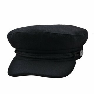 G & H - Great Horse - Felt Breton Fisherman Fiddler Cap - Wolle - schwarz 57 cm