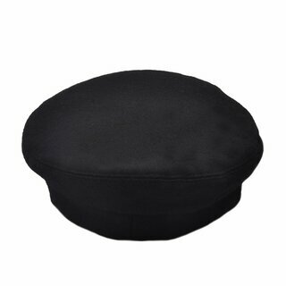 G & H - Great Horse - Felt Breton Fisherman Fiddler Cap - Wolle - schwarz 57 cm