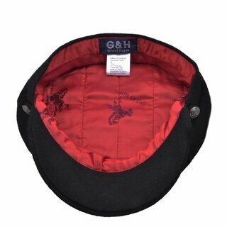 G & H - Great Horse - Felt Breton Fisherman Fiddler Cap - Wolle - schwarz 57 cm