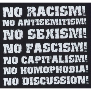 T-Shirt - No Racism! No Antisemitism! No Sexism! 4XL