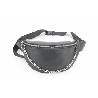 Bauchtasche - wetlook mit Kette