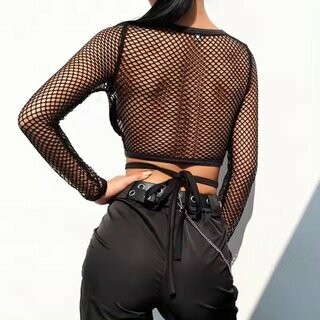 Netzshirt - Crop Top S