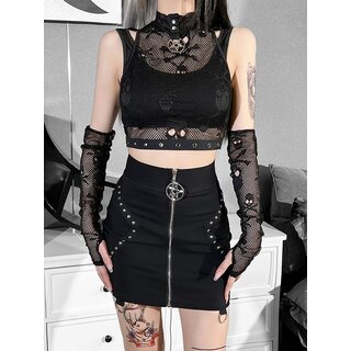 Crop Top - Skulltop und Stulpen