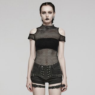 Punk Rave - Off Shoulder Net Shirt