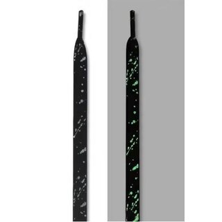 Schnrsenkel -  Glow in the dark - Splash - 120 cm grauschwarz