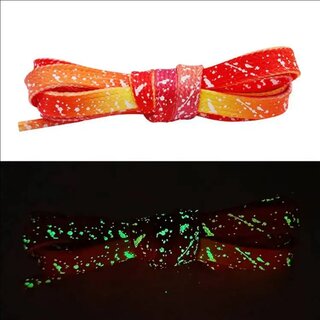 Schnrsenkel -  Glow in the dark - Splash - 120 cm grauschwarz