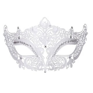 Filigrane Maske aus Metall  Delux gold