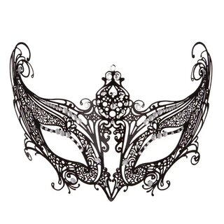 Filigrane Maske aus Metall  Delux gold