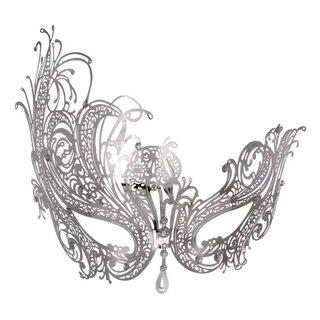Filigrane Maske aus Metall  Delux gold