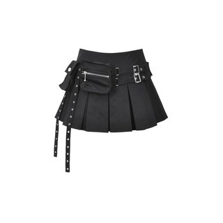 Dark in Love - Black Moto Skirt