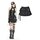 Dark in Love - Black Moto Skirt