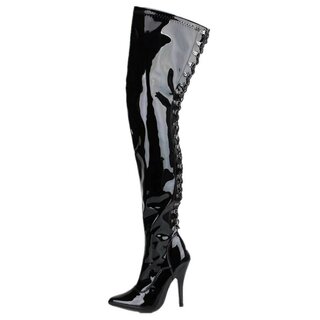 Erogance - Overknee Stiefel - S3063 - Lack - schwarz 44