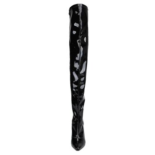 Erogance - Overknee Stiefel - S3063 - Lack - schwarz 44